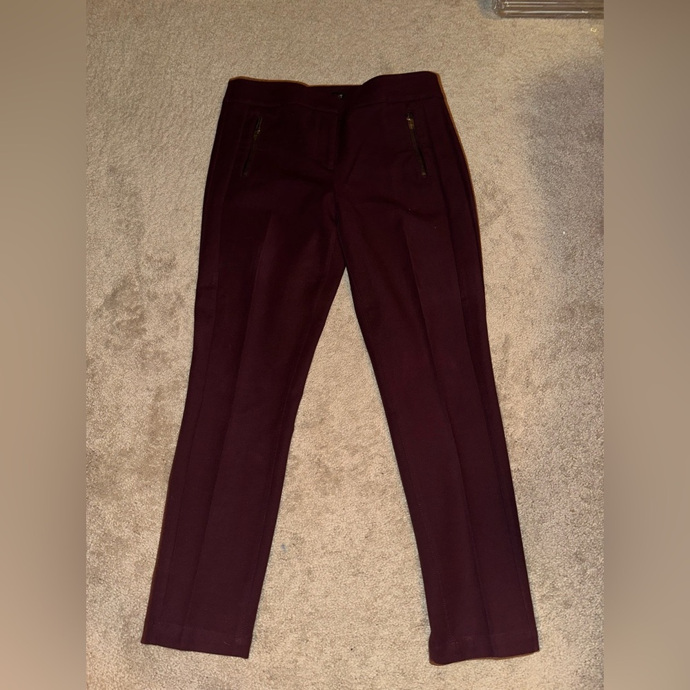 LOFT Burgundy Trousers
